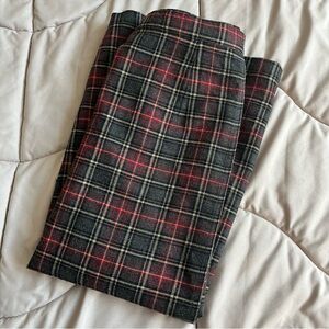 Vintage Sun River Clothing Co. Plaid Partial Wool Wrap Around Midi Skirt